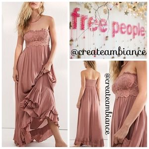 Free People Adella Strapless Maxi